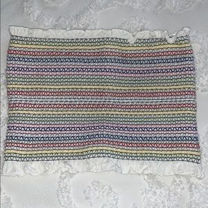 Rainbow stripe tube top